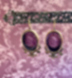 Thumbnail: Victorian Garden Amethyst Intaglio Earrings