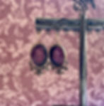 Thumbnail: Victorian Garden Amethyst Intaglio Earrings