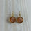 Thumbnail: Peach & Gold Intaglio Earrings