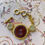 Thumbnail: Marsala Glass Intaglio Bracelet
