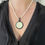Thumbnail: Noir~ Creme & Jet Round Intaglio Necklace