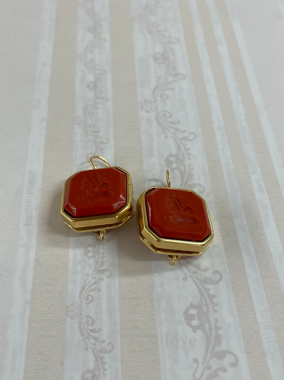 Thumbnail: Marlene Octagon Intaglio Earrings
