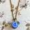 Thumbnail: Marlene Dome Back Charm Trio Necklace