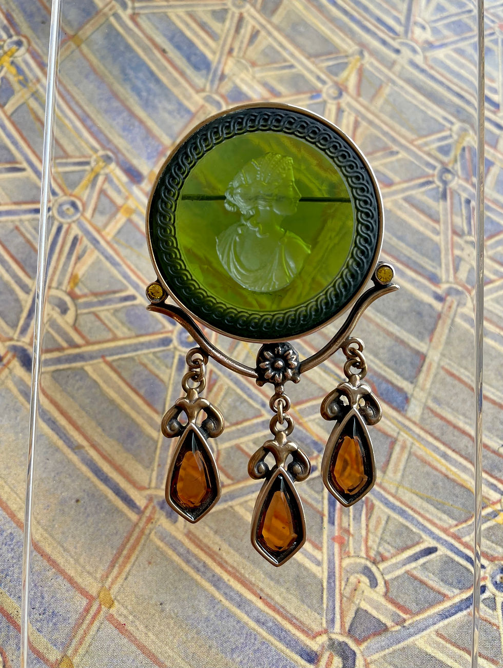 Thumbnail: Olivine Intaglio Brooch