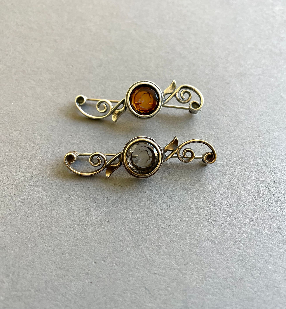 Thumbnail: Portia Madeira Intaglio Silver Pin