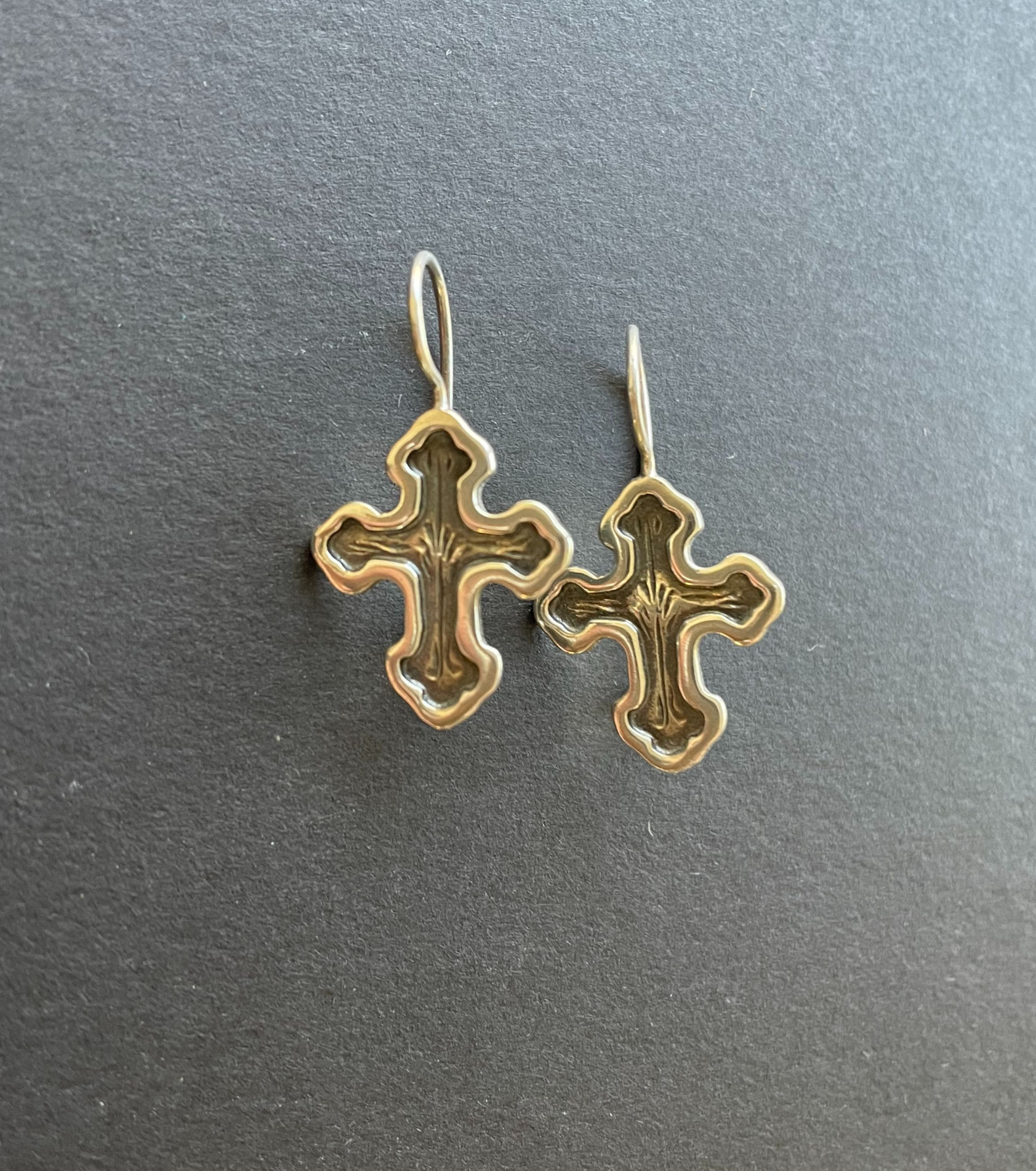 Kim Klass Sterling Cross Earrings
