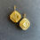 Thumbnail: Gold Plated Intaglio Earrings