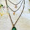 Thumbnail: Triple Strand Sea Foam Intaglio Necklace