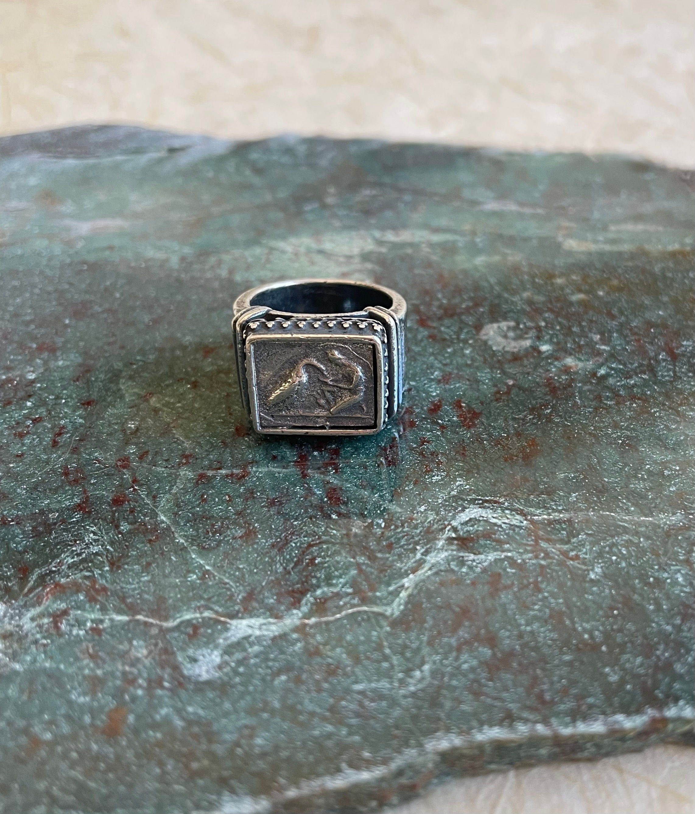 Zeus & his Eagle Sterling Silver Ring