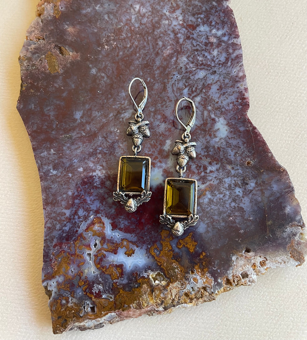 Silver Acorn Earrings