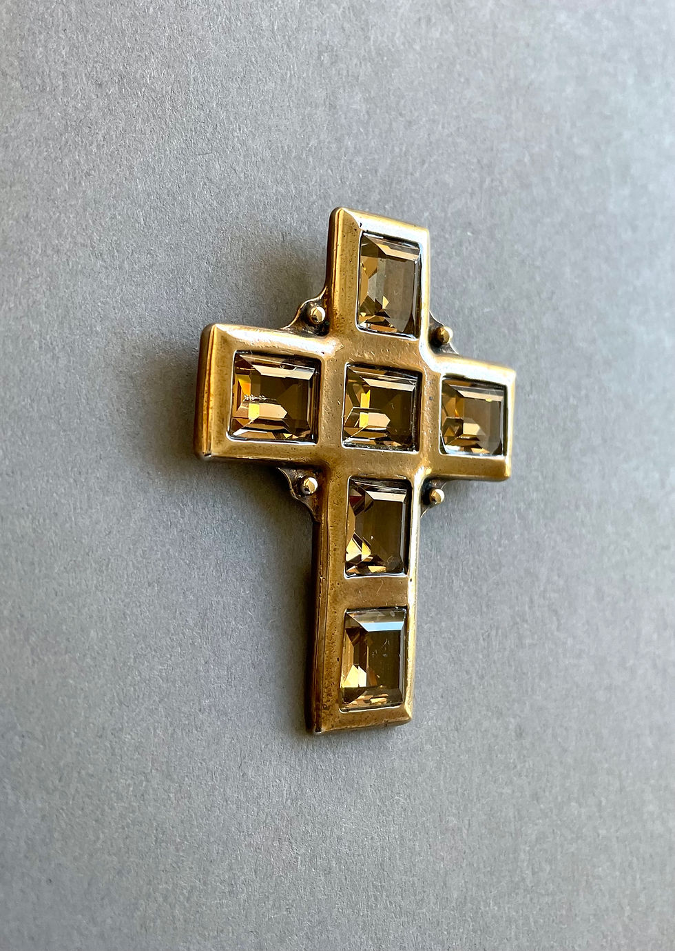 Thumbnail: Large Rhinestone Cross Pin