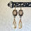 Thumbnail: Petite Peach Intaglio Crystal Drop Earrings