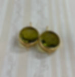 Thumbnail: Gilded Intaglio Moss Green Earrings