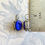 Thumbnail: French Blue Intaglio French Hook Earrings