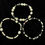 Thumbnail: Noir~ Beaded Creme & Jet Bracelet Triplet