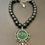 Thumbnail: Victorian Garden Sea Foam Intaglio & Matte Jet Necklace