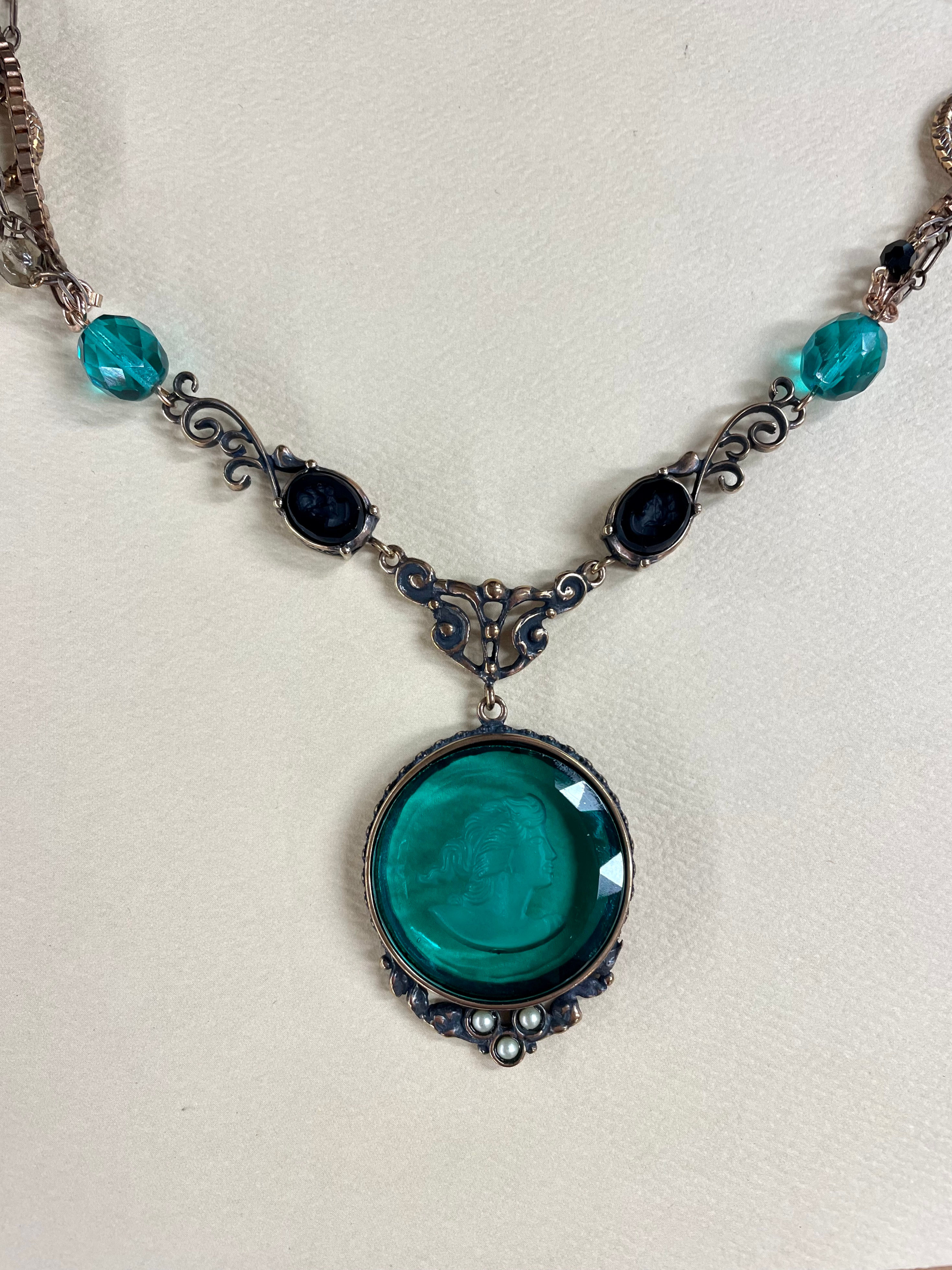 Zircon & Jet Victoriana Necklace