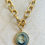 Thumbnail: Slate Intaglio Chunky Gold Chain Adjustable Necklace