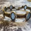 Thumbnail: Silver Sapphire Glass Cameo Choker