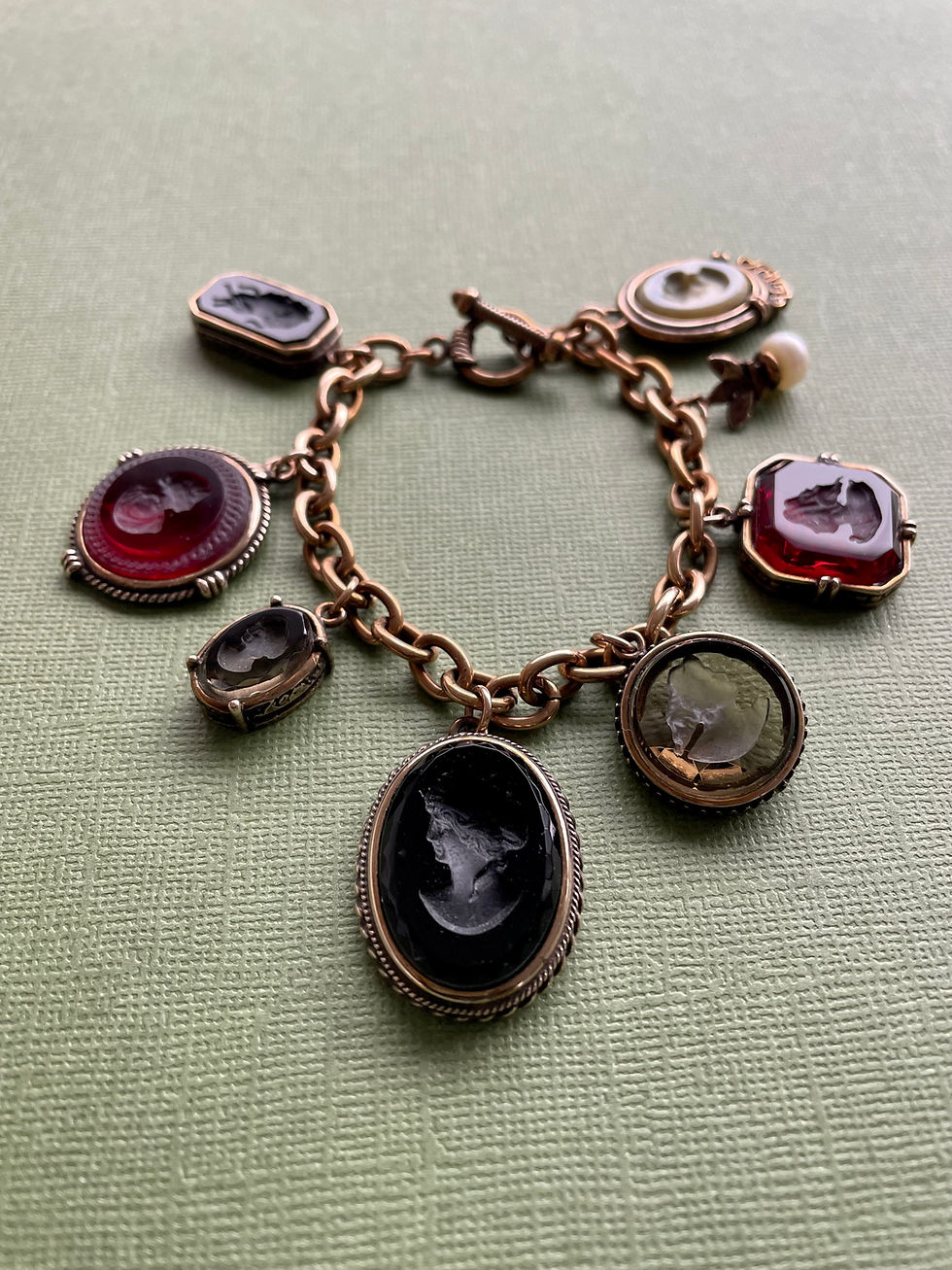 Thumbnail: Portia Intaglio Charm Bracelet