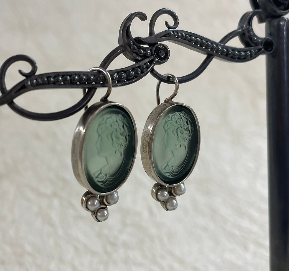 Sea Foam Glass Cameo