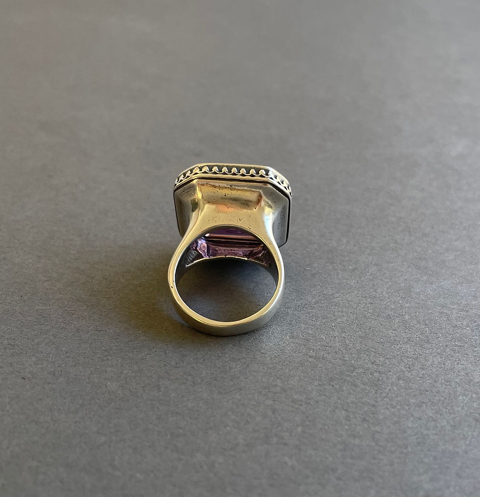 Thumbnail: Sterling Silver Octagon Intaglio Ring
