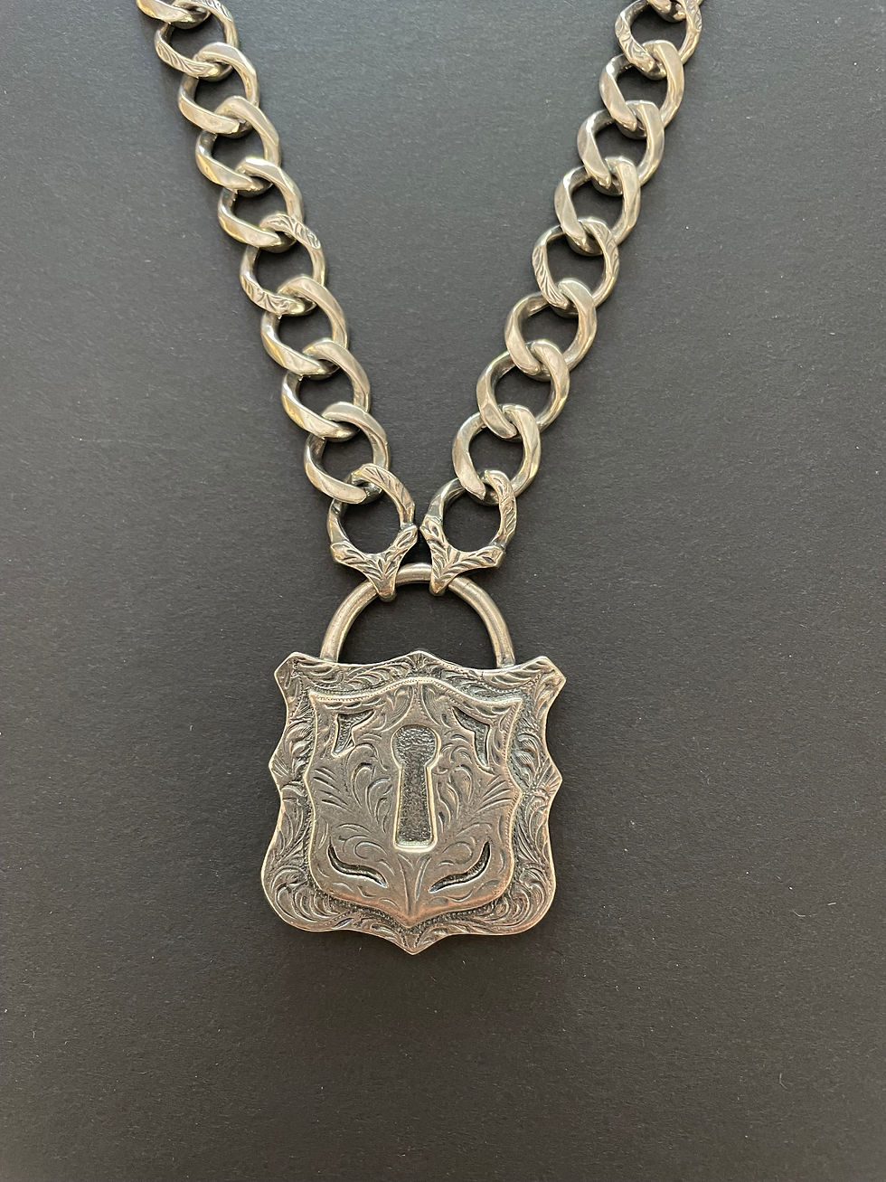 Thumbnail: Kim Klass Sterling Lock Necklace
