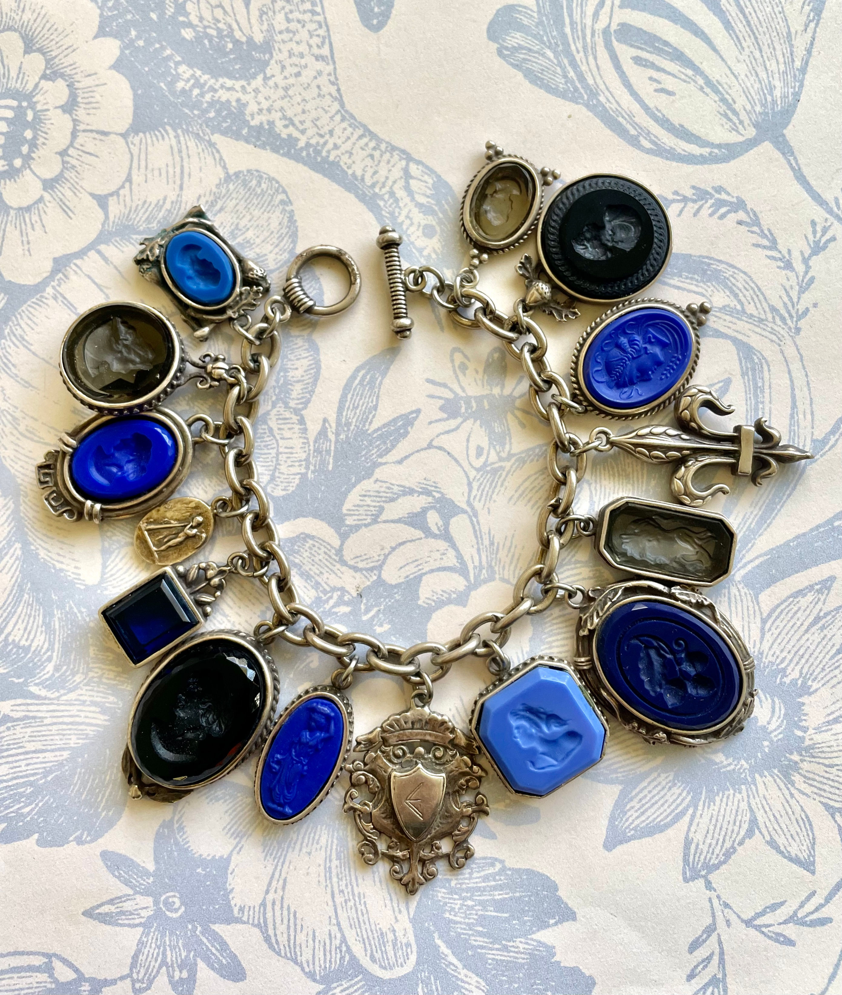 French Blue Charm Bracelet