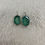 Thumbnail: Tourmaline Glass Intaglio in Silver Earrings