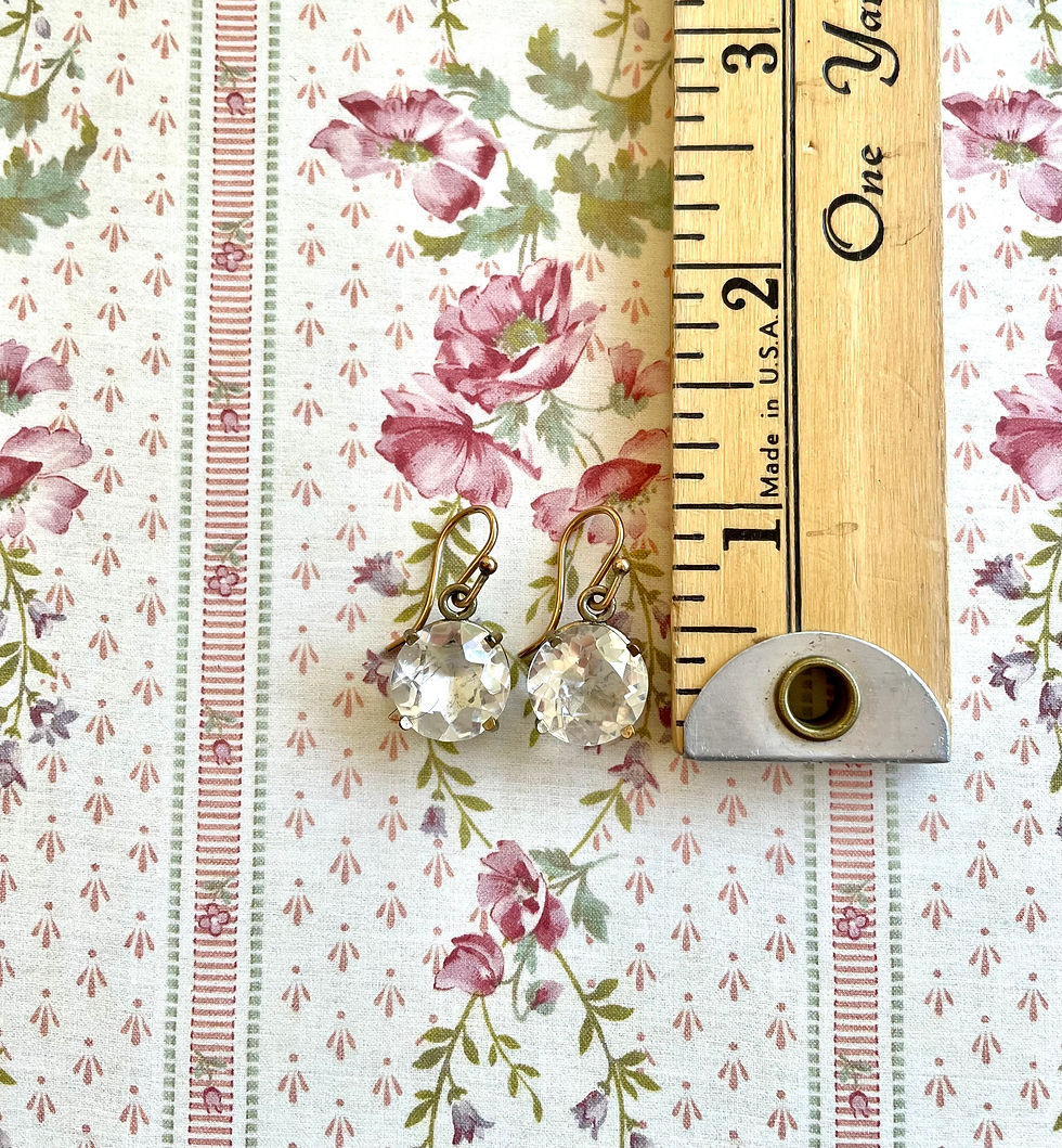 Thumbnail: Faceted Rock Crystal Solitair Earrings