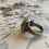 Thumbnail: Black Diamond Glass Intaglio Silver Ring