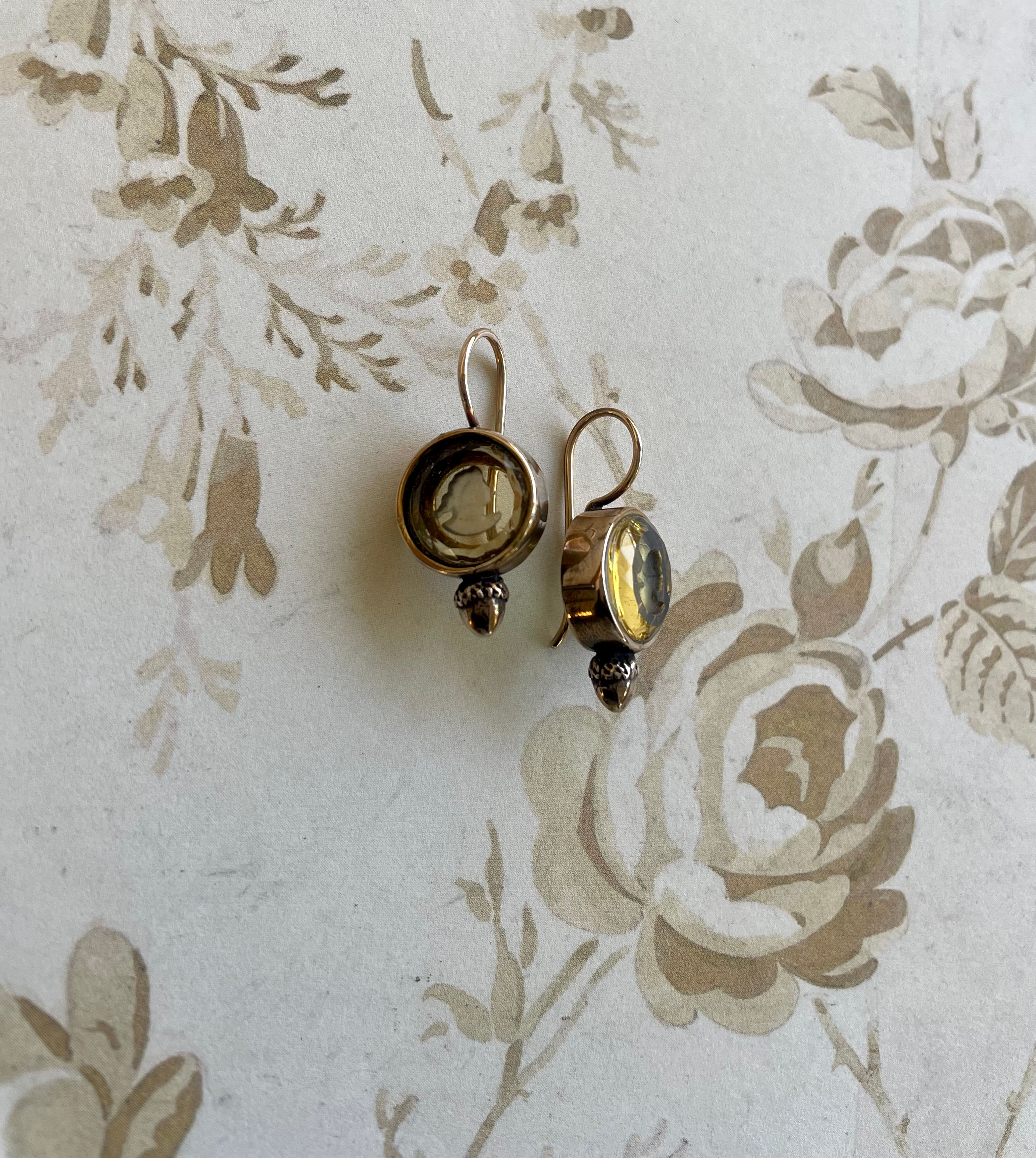 Acorn Intaglio Earrings