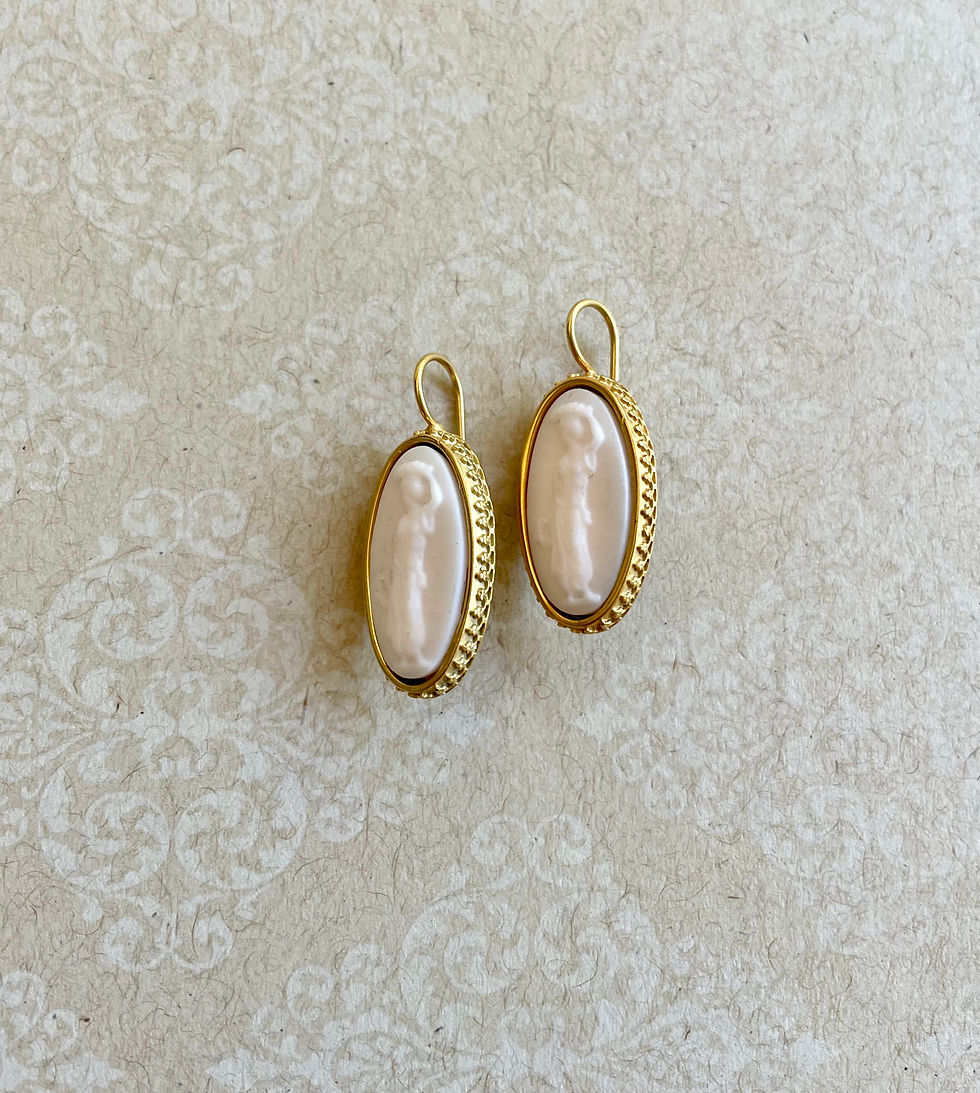 Thumbnail: Angel Skin Cameo Earrings
