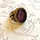 Thumbnail: Amethyst Acorn Cameo Ring Size 7