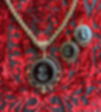 Thumbnail: Victorian Garden Jet Intaglio Earrings