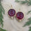 Thumbnail: Cherry Red Intaglio Gold Plated Earrings