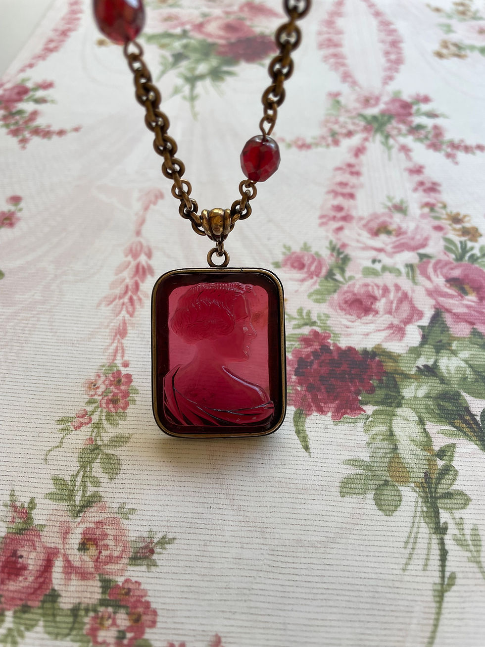 Thumbnail: Bobbi Cameo Necklace in Cherry