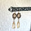 Thumbnail: Petite Peach Intaglio Crystal Drop Earrings