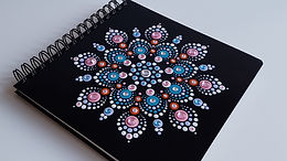Hand Painted DotArt Mandala Notebook