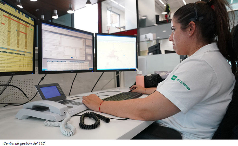Centro de Gestión del 112 Fuente: @ahoranoticiasandalucía