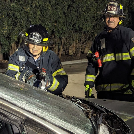 Couple in their 80s graduates from fire academy