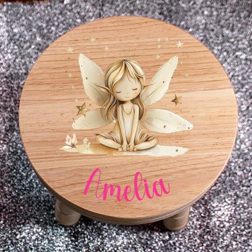 Thumbnail: Personalised Wooden Fairy Stool