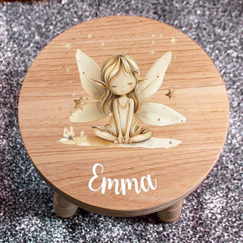 Thumbnail: Personalised Wooden Fairy Stool