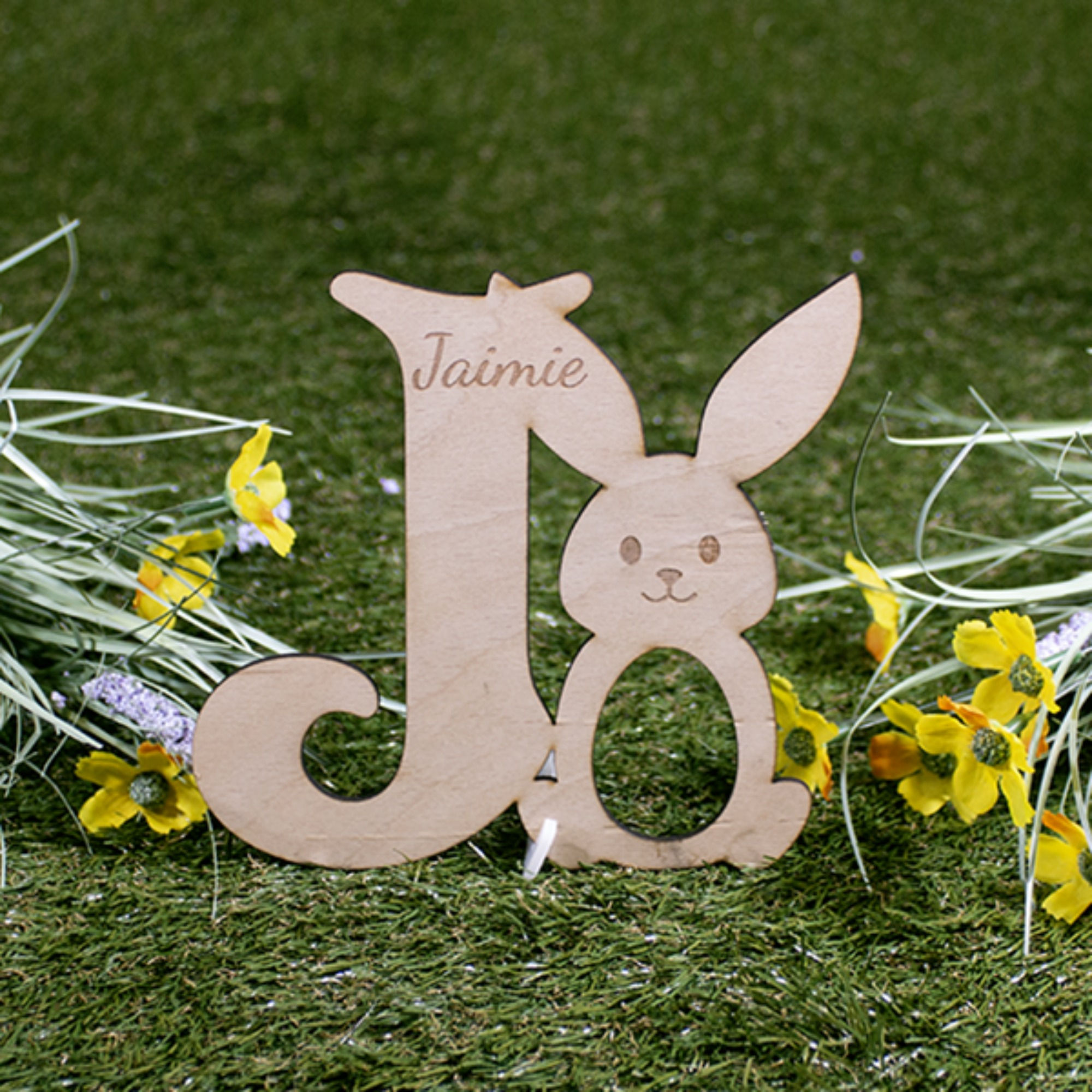 Personalised Plywood Easter Bunny Egg Holder