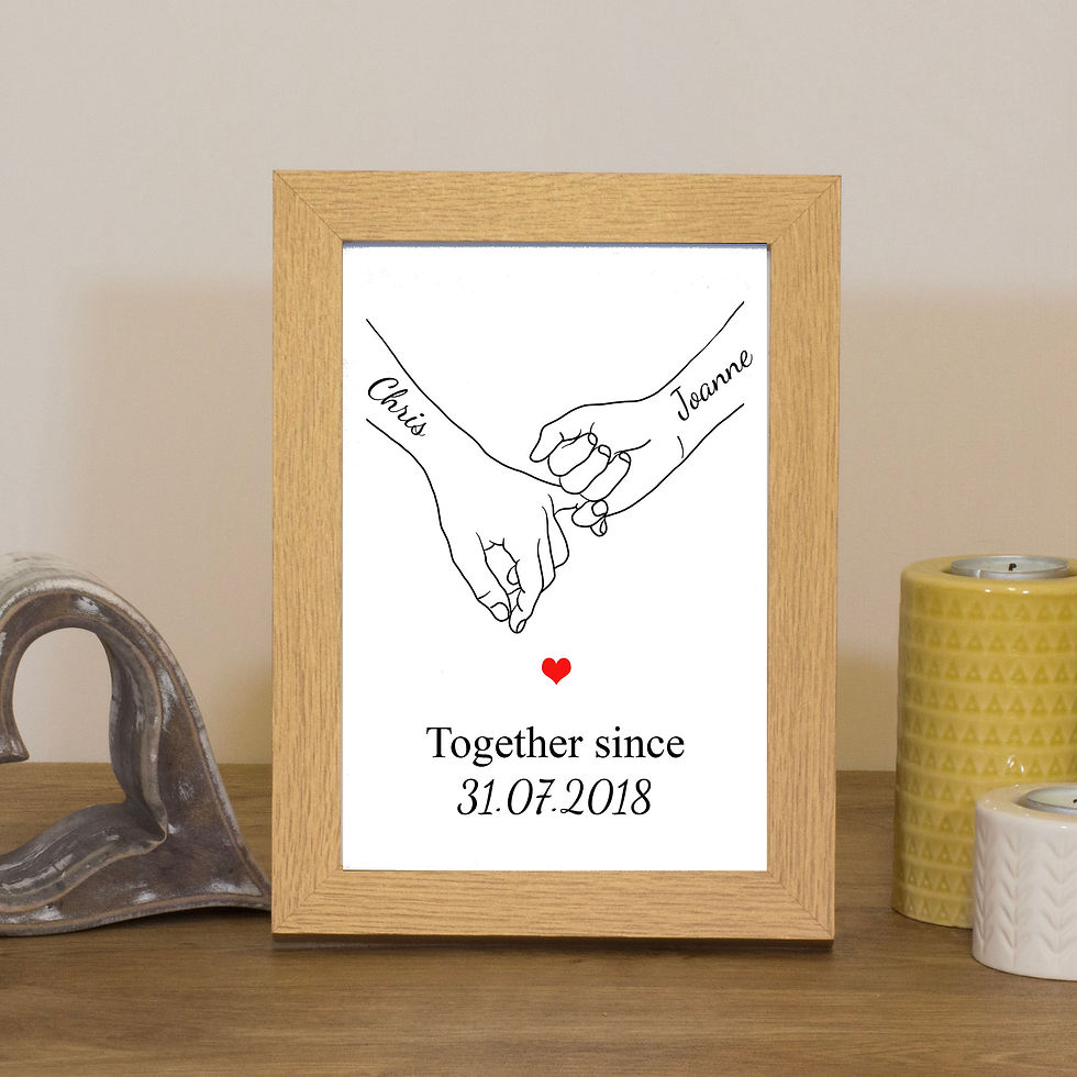Thumbnail: Personalised A5 Together Since Frame and Print