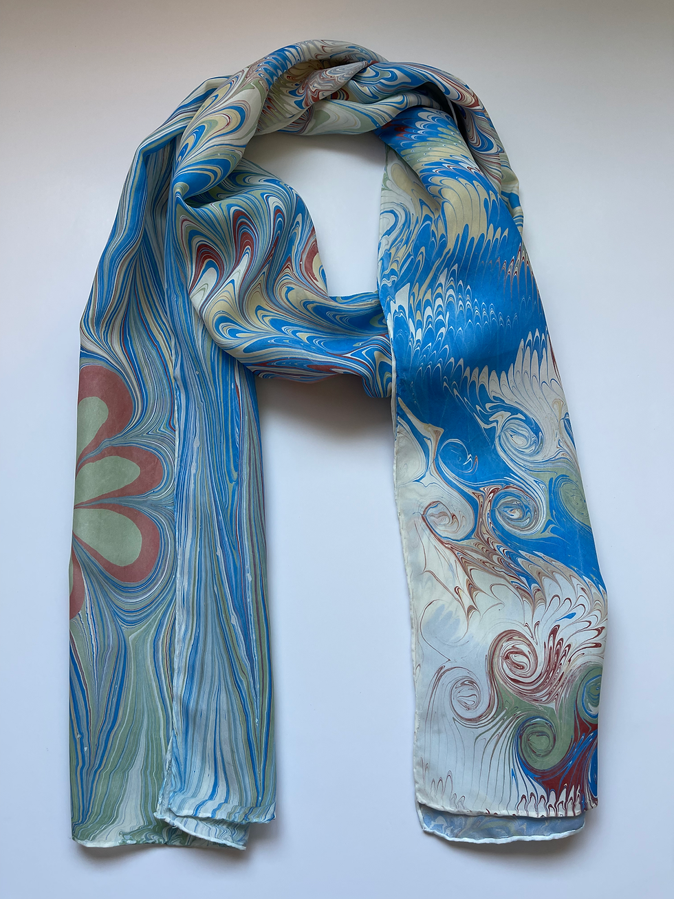 Thumbnail: The Portia - Water Marbled Silk