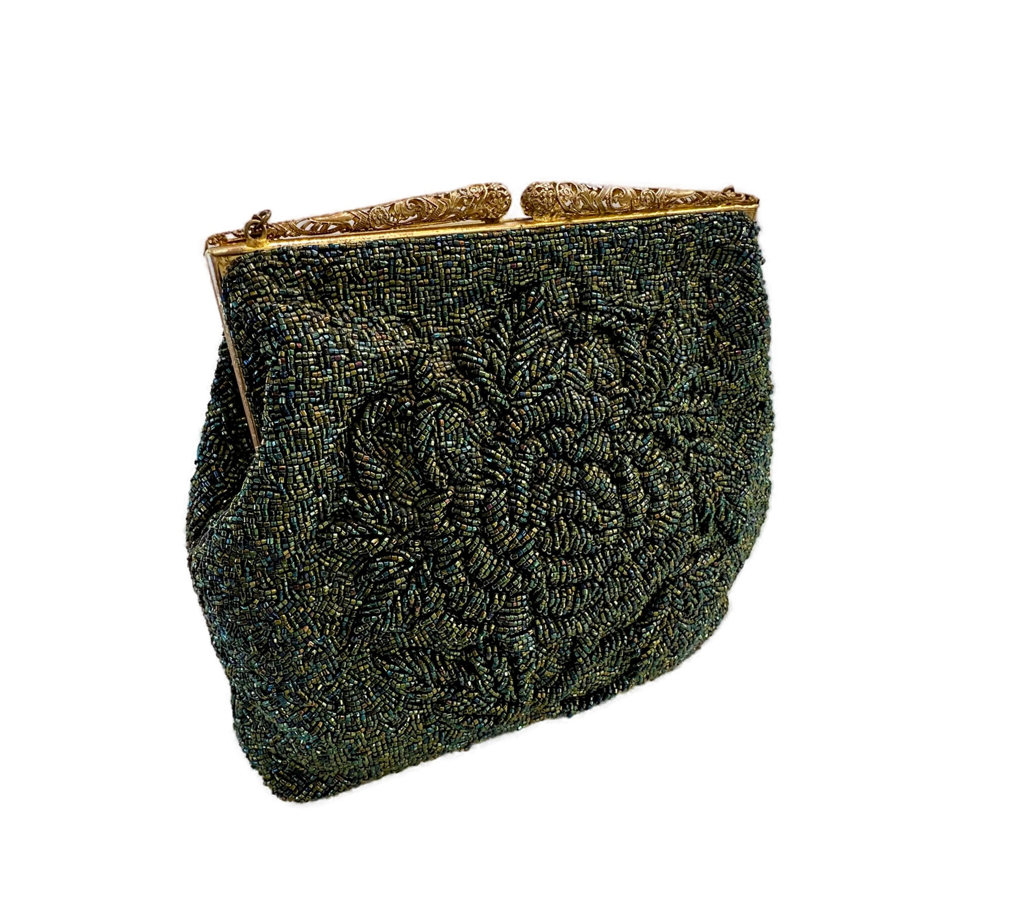 Green Beaded Evening Bag