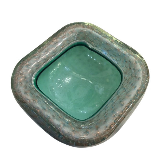 Thumbnail: Barovier & Toso Green Glass Bowl