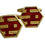 Thumbnail: Red Enamel Pair of Hexagonal Cufflinks