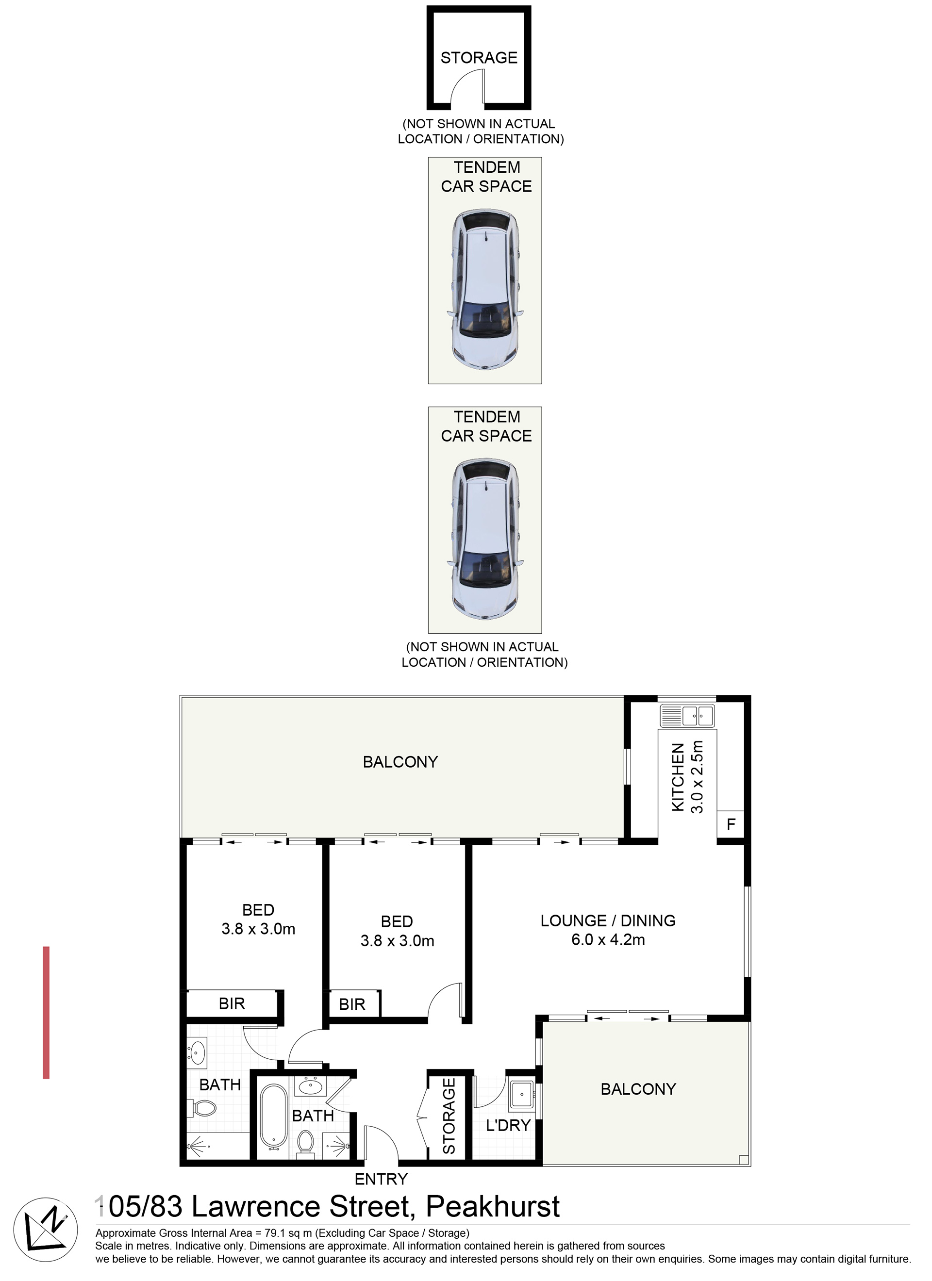 BIG UNIT WITH 2 CAR SPACE & 2 BALCONIES